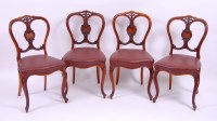 Lot 3717 - *A set of four late Victorian walnut salon...