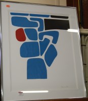 Lot 1001 - Raymond Elston - Untitled, collage, signed in...