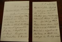 Lot 1018 - PALMERSTON, 3rd Viscount 1784-1865, 2 letters...