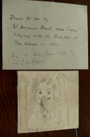 Lot 1034 - HUNT, William Holman 1827-1819, a comic pencil...