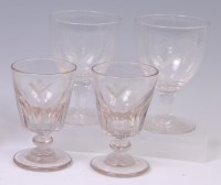 Lot 1112 - A pair of 19th century pedestal goblets, each...