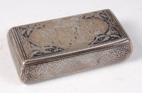 Lot 1157 - A 19th century continental silver and niello...