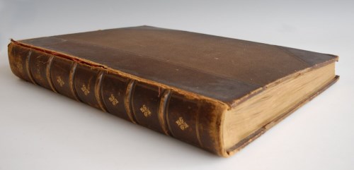 Lot 1040 - Autograph album, folio, half morrocco,...