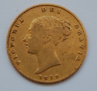 Lot 175 - Great Britain, 1852 gold half sovereign,...