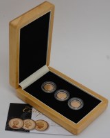 Lot 180 - Great Britain, cased set of three proof half...