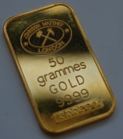 Lot 195 - A cased Johnson Matthey 999.9 gold 50g ingot...