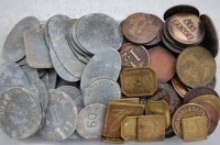 Lot 292 - Mixed lot of lead and copper tokens, to...