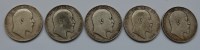 Lot 51 - Great Britain, 5 Edward VII half crowns; 1906,...