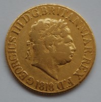 Lot 116 - Great Britain, 1818 gold full sovereign,...