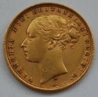 Lot 126 - Great Britain, 1875 gold full sovereign,...