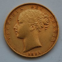Lot 146 - Great Britain, 1885 gold full sovereign,...
