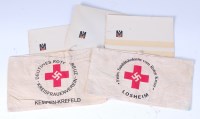 Lot 512 - A German Red Cross armband, together with one...