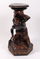 Lot 1628 - A 19th century carved walnut torchere,...