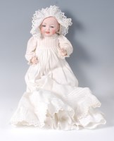 Lot 1388 - A Kestner 211 bisque headed doll, having fixed...