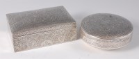 Lot 1430 - A Persian silver table cigarette box, having...