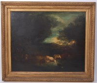 Lot 1449 - 19th century English school - Gypsy encampment...