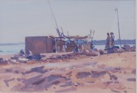 Lot 1476 - Richard Foster (b.1945) - Encampment on a...