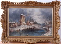 Lot 1483 - *William Stone (1842-1913) - Windmill in a...