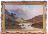 Lot 1488 - F E Jamieson (1895-1950) - Waterfall in a...