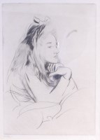 Lot 1495 - Paul César Helleu (French 1859-1927) - Head &...