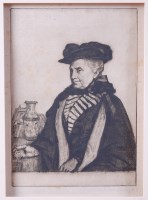 Lot 1496 - William Strang RA (Scot 1859-1921) - Portrait...