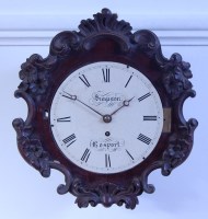 Lot 1526 - A Victorian mahogany cased wall clock, the...