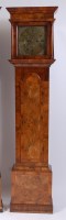 Lot 1531 - An 18th century figured walnut longcase clock,...