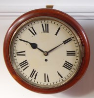 Lot 1533 - A Victorian mahogany school clock, having a...