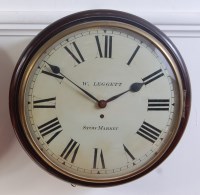 Lot 1534 - A George III mahogany cased wall clock, having...