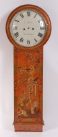 Lot 1538 - A late 18th century chinoiserie red lacquered...