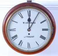 Lot 1552 - A late Victorian mahogany circular dial school...