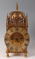 Lot 1553 - A Victorian brass lantern clock, the...
