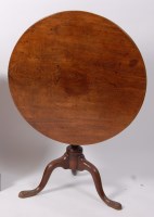 Lot 1568 - A George III mahogany pedestal tripod table,...