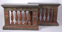 Lot 1574 - A pair of Italianate painted softwood console...