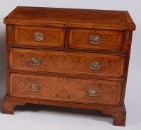 Lot 1580 - A burr walnut oak crossbanded and...