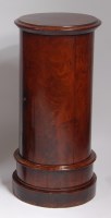 Lot 1586 - *A Victorian mahogany cylindrical pot cupboard,...