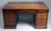 Lot 1588 - A late Victorian mahogany partners pedestal...