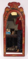 Lot 1622 - An 18th century chinoiserie red lacquer framed...