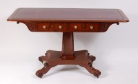Lot 1624 - A circa 1830 mahogany pedestal writing table,...