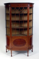 Lot 1631 - A circa 1900 fiddleback mahogany and inlaid...