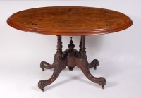 Lot 1632 - A Victorian figured walnut and inlaid loo...