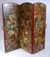 Lot 1634 - A late Victorian stained pine and decoupage...