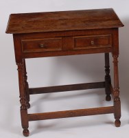 Lot 1640 - *An early 18th century joined oak single...