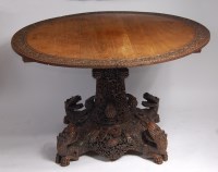 Lot 1648 - A 19th century Burmese well-carved padouk...