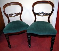 Lot 1654 - A set of six Victorian mahogany balloon back...
