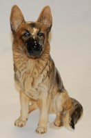 Lot 1 - A Beswick model of a seated Alsatian, No.2410,...