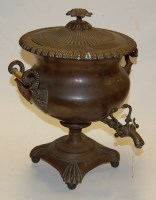Lot 4 - A Regency copper samovar