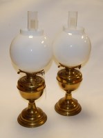 Lot 5 - A pair of early 20th century brass pedestal...
