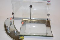 Lot 52 - An Art Deco style chrome and glass double...