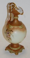 Lot 65 - An early 20th century German blush ivory ewer,...